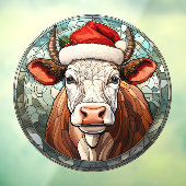 Kerst Koe Venster Cling Raamsticker (Vel 3)