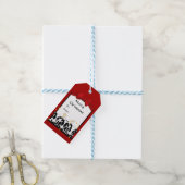 Kerst Koeien Gift Label Cadeaulabel (Met Touw)