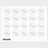 Kerst Koek Deeg Thuisgemaakte Script Ronde Sticker (Vel)