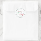 Kerst Koek Deeg Thuisgemaakte Script Ronde Sticker (Tas)