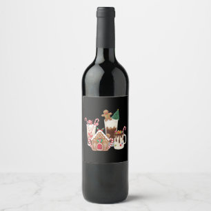 Kerst Koek Kerstmis Koffie Liefhebber Geschenk Xma Wijn Etiket
