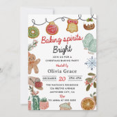 Kerst koekje bakken partij kaart (Voorkant)