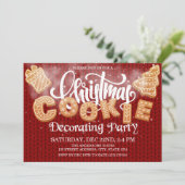 Kerst koekje decoreren partij Elegant Kaart (Staand voorkant)