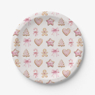 Kerst Koekje Patroon Baby Shower Papieren Bordje
