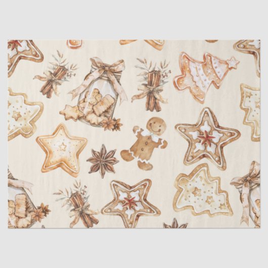Kerst Koekje Tissue Papier (Voorkant)