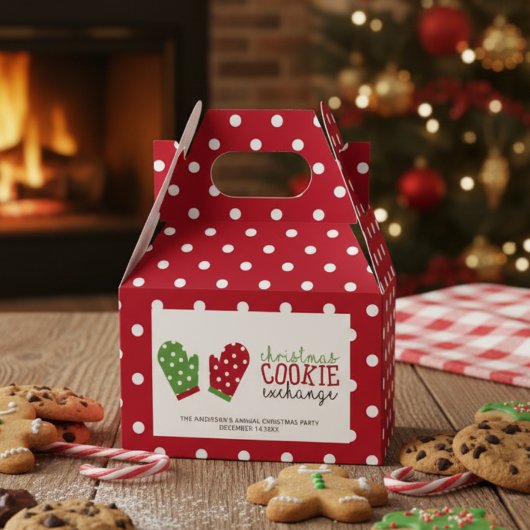 Kerst Koekje Uitwisseling Feestelijke Oven Handsch Bedankdoosjes