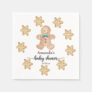 Kerst koekjes baby shower servet