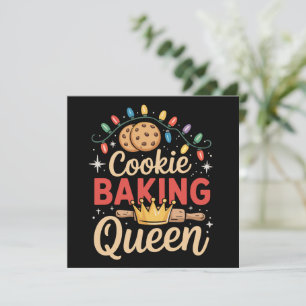 Kerst Koekjes Bakken Koningin Bakkerij Kerst Bakke Feestdagenkaart