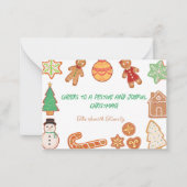 Kerst koekjes viering Kaarten Notitiekaartje (Voorkant)