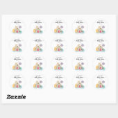 Kerst koekjeshuis baby shower ronde sticker (Vel)