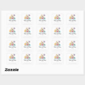 Kerst koekjeshuis - Baby's eerste bibliotheek Vierkante Sticker (Vel)