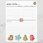 Kerst Koekjesrecept Kaarten (Voorkant)