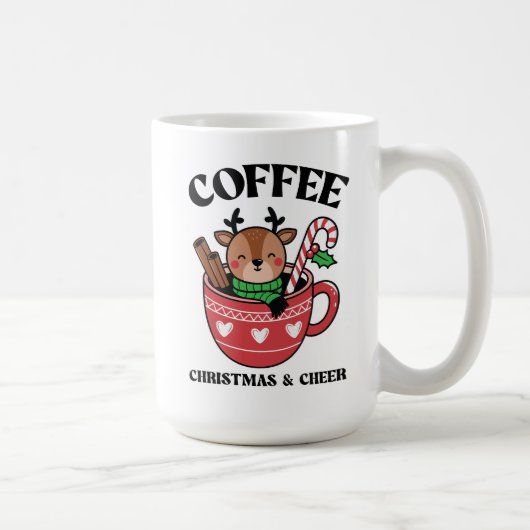 Kerst koffiekopje met feestelijke decoraties koffiemok (Rechts)