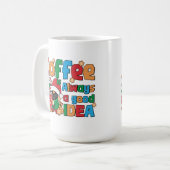 Kerst koffiekopje met feestelijke Gezegden Koffiemok (Voorkant links)