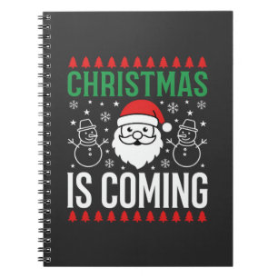 Kerst komt eraan Kerstman Sneeuwman Notitieboek
