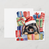 Kerst Konijn Christmas Lop Feestdagenkaart (Voorkant / Achterkant)
