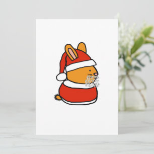Kerst Konijn Oud Cadeau Cute Bunny Konijn Feestdagenkaart