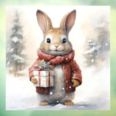 Kerst Konijn Venster Cling Raamsticker (Vel 3)