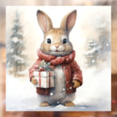 Kerst Konijn Venster Cling Raamsticker (Vel 2)