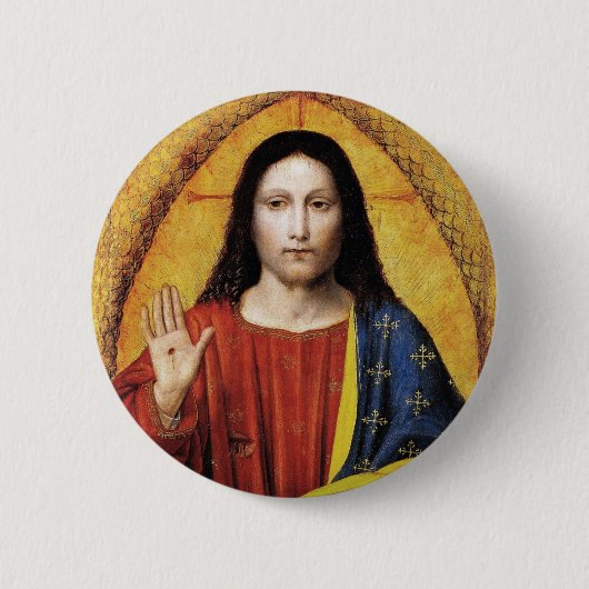 KERST KONING RONDE BUTTON 5,7 CM (Voorkant)