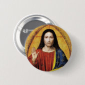 KERST KONING RONDE BUTTON 5,7 CM (Voorkant /achterkant)