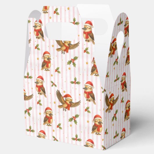 Kerst Kookaburra Aquarel Bedankdoosjes (Geopend)