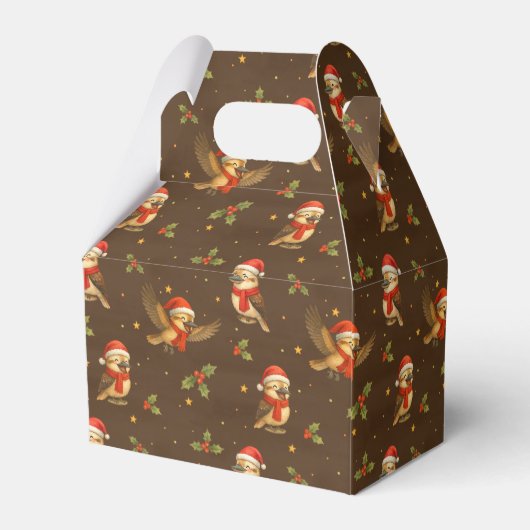 Kerst Kookaburra Aquarel Bedankdoosjes (Achterkant)