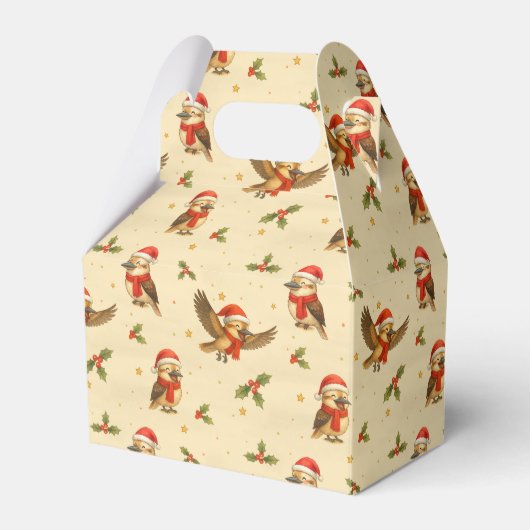 Kerst Kookaburra Aquarel Bedankdoosjes (Voorkant Zijde)