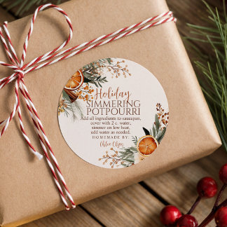 Kerst Kookpotpourri Kerstcadeau Ronde Sticker