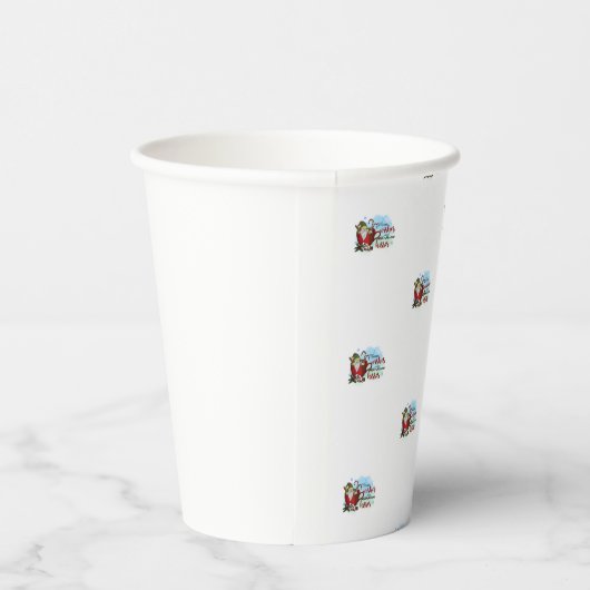 Kerst-kopjes met warme chocolade papieren bekers (Rechts)