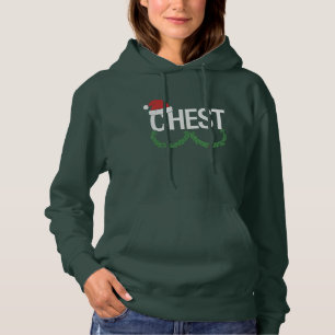 Kerst Koppels Matching Borst en Noten Kerstmis Hoodie
