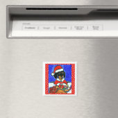 Kerst Korthalsdachshund Magneet (Insitu (Vaatwasser))