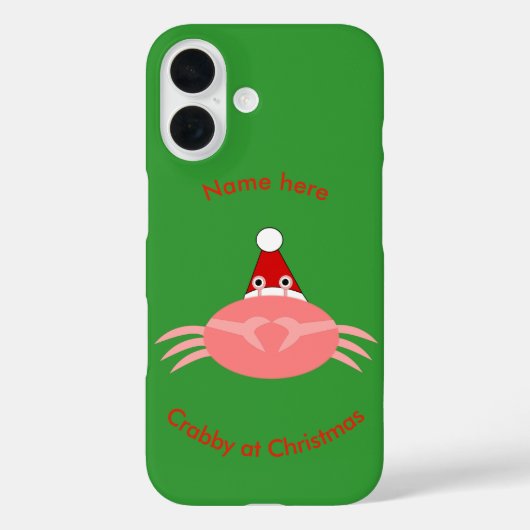 Kerst Krab Custom Case-Mate iPhone Case (Achterkant)