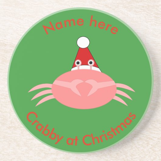 Kerst Krab Custom Onderzetters (Voorkant)