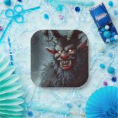 Kerst Krampus 2 Papieren Bordje (Feest)
