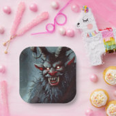Kerst Krampus 2 Papieren Bordje (Feest)