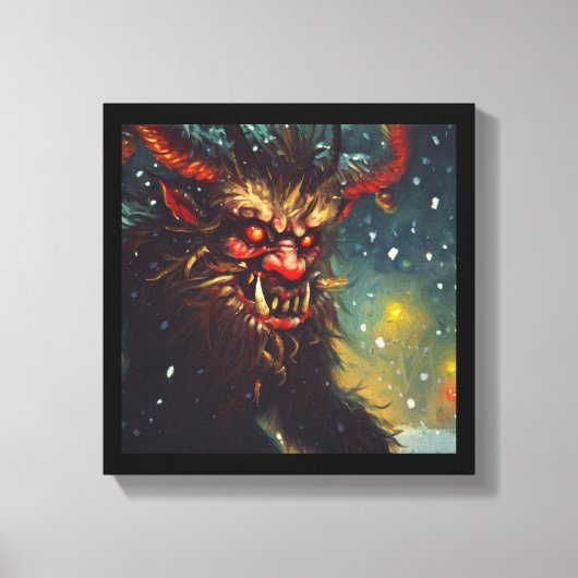 Kerst Krampus 4 Canvas Afdruk (Voorkant)