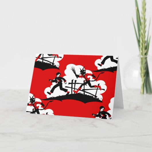 kerst krampus feestdagen kaart (Voorkant)