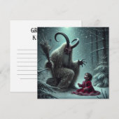 Kerst Krampus Flat Holiday Kaart (Voorkant / Achterkant)