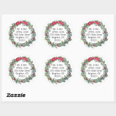 Kerst krans adres Sticker label (Vel)