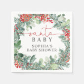 Kerst krans Baby shower servetten (Voorkant)
