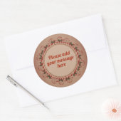 Kerst  krans Elegant Ronde Sticker (Envelop)