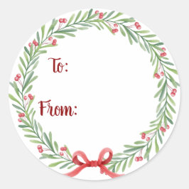 Kerst krans Gift Label Stickers