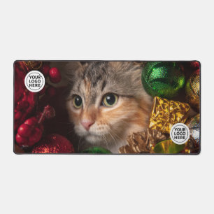Kerst krans kat bureau mat Muismat