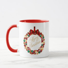 Kerst krans ontwerp koffie Mok