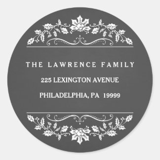 Kerst krijtbord Holly krans adres Stickers