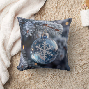 Kerst Kristallen Sneeuwvlok Ornament Kussen