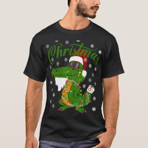 Kerst krokodil alligator xmas winter kleding t-shirt