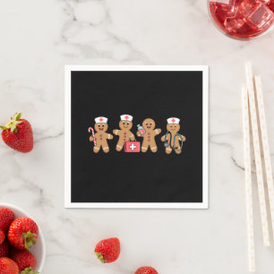 Kerst Kruidkoek Verpleegster Team Geschenken Servet