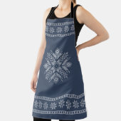 Kerst kruissteek sneeuwvlok ontwerp schort (Insitu)